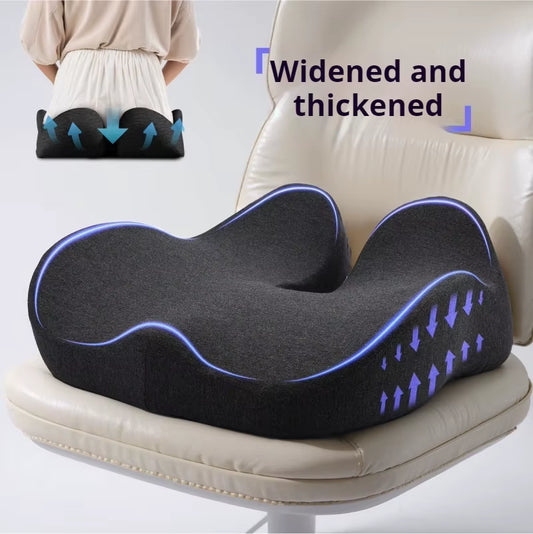 Thickened Memory Foam Cushion for Office Chair, Breathable Seat Pad to Relieve Back Pain and Hemorrhoids Office Sitting Artifact