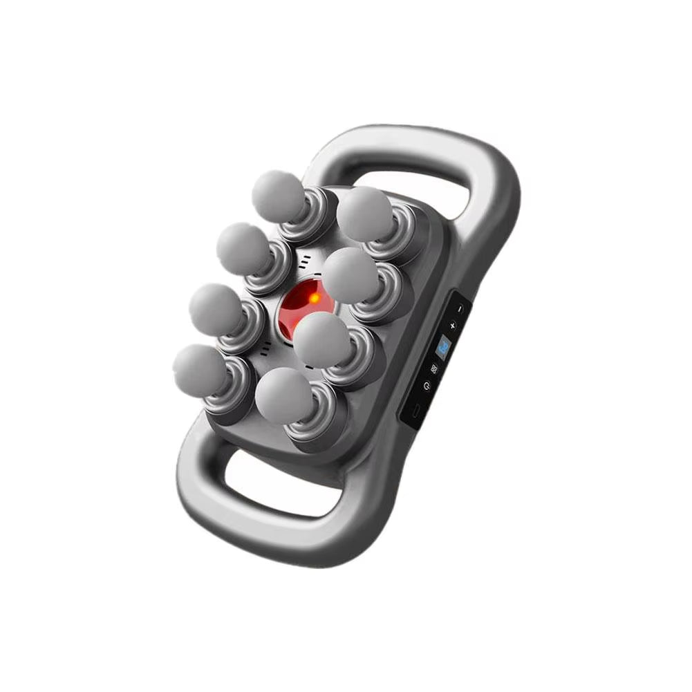 5V 24W Multi-Head Fascia Gun Deep Relaxation Muscle Red Light Deep Tissue Body Muscle Massage Gun